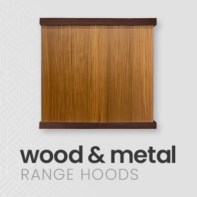 copper range hoods wood and metal