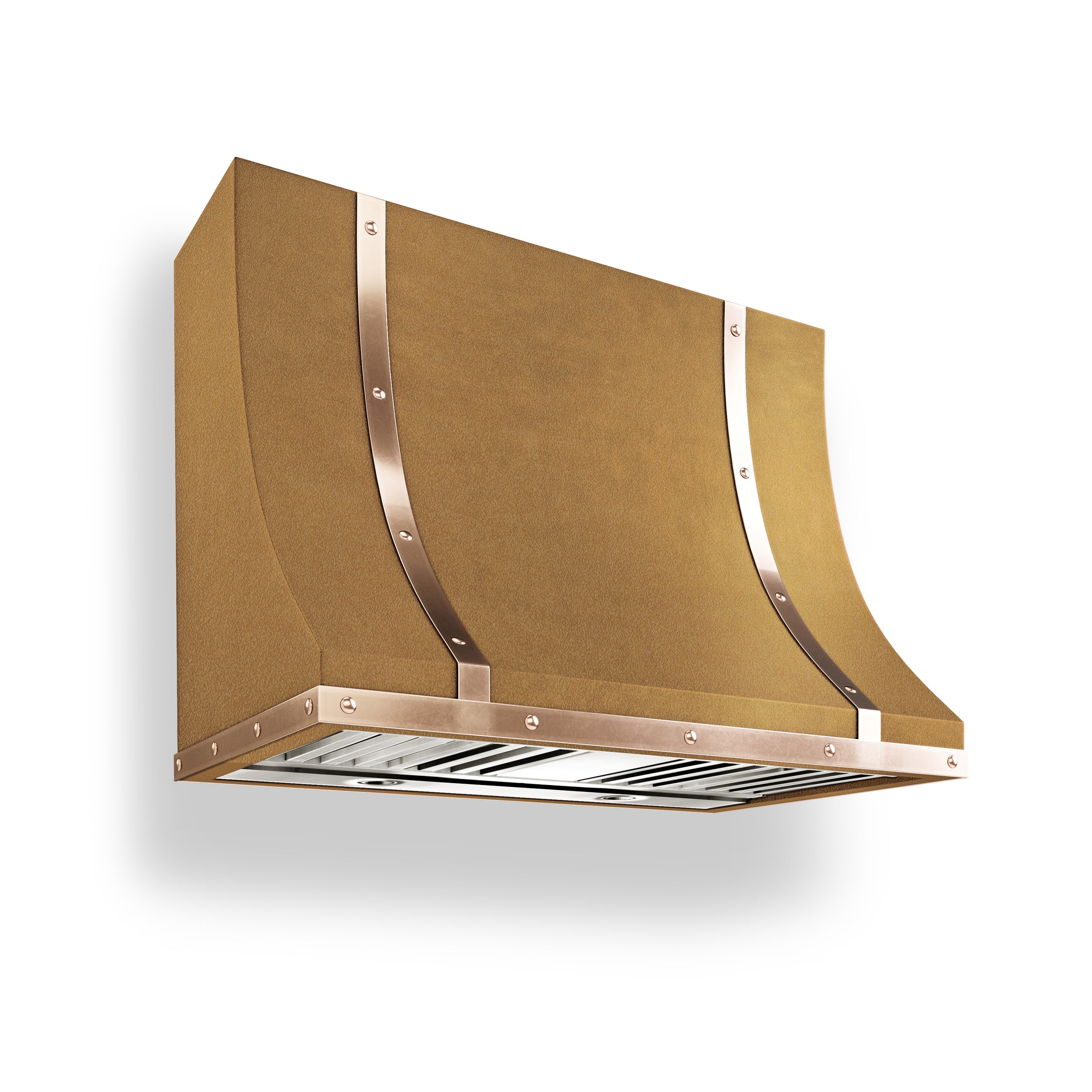 Gold Range Hood Luxury Gold Range Hoods | Polished & Brushed Gold Vents - Modern Copper